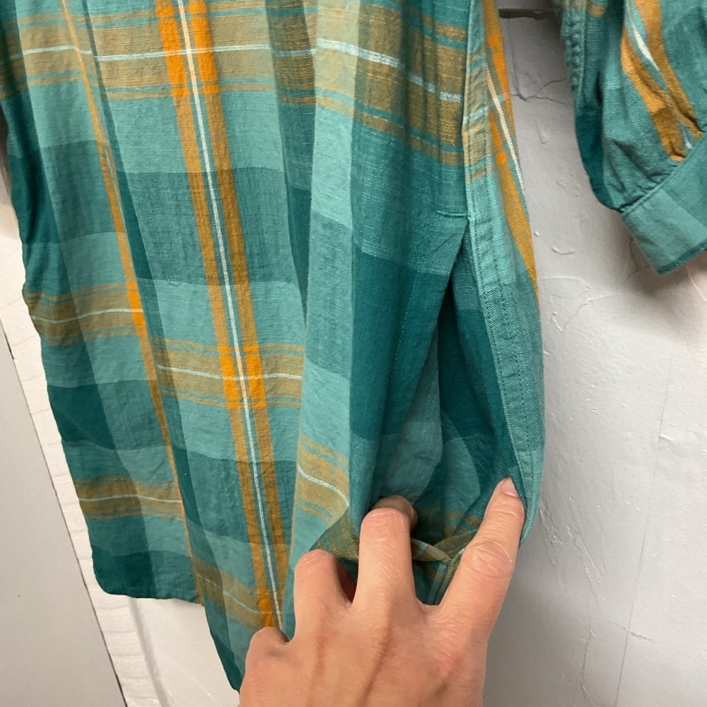 Patagonia Organic Cotton Plad Dress, Size 8 - Picture 4 of 8